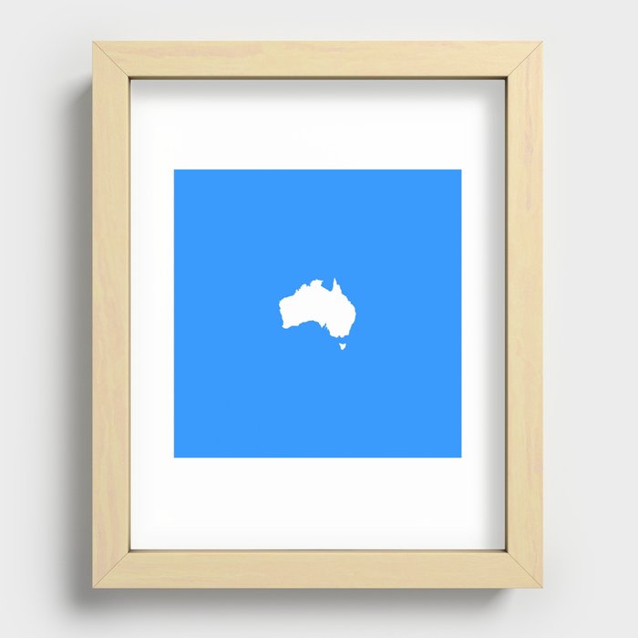 Shape of Australia 1 Recessed Framed Print