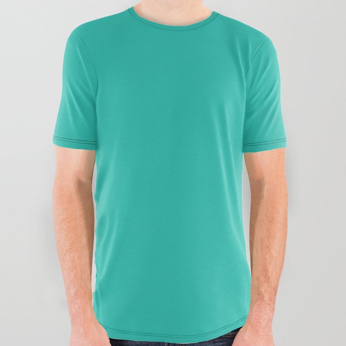 Tealish All Over Graphic Tee