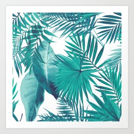 Tropical Palm Leaves Art Print