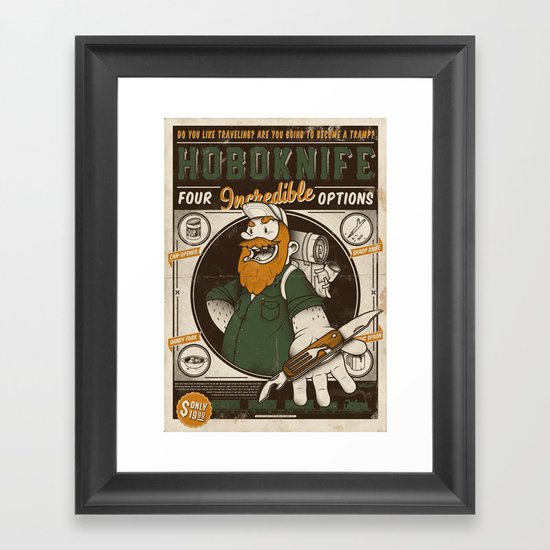 Classic Posters. Hobo Knife Framed Art Print