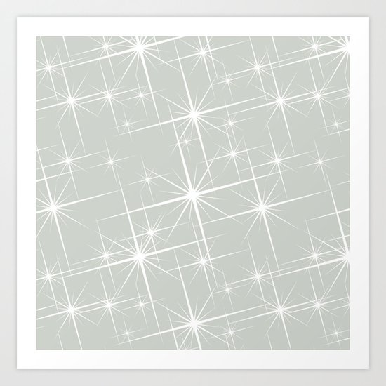 Gray Grey Glitters Sea Salt Art Print