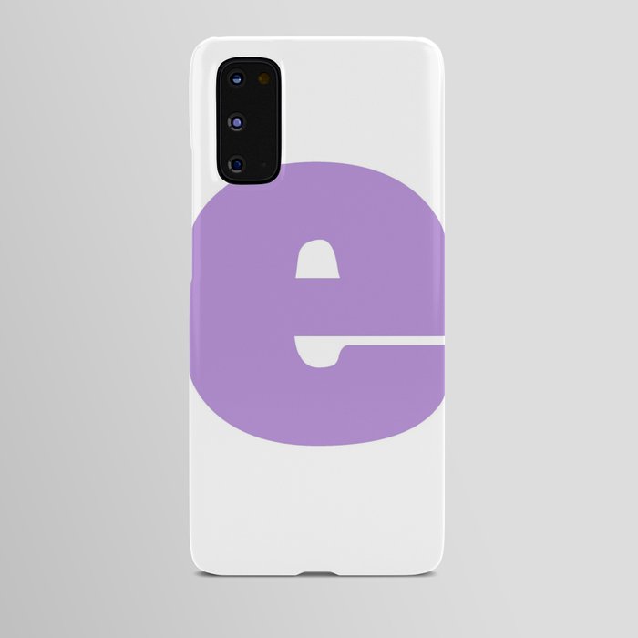 e (Lavender & White Letter) Android Case