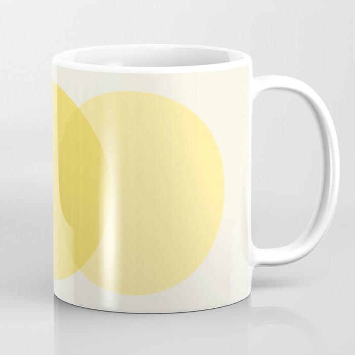 Golden Sunshine Circle Abstract Coffee Mug