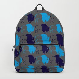Blue Buffalo Nation Backpack | Digital, Logo, Pattern, Graphicdesign, Comic, Eco, Illustration, Nationalpark, Melvinwareagle, Black And White 