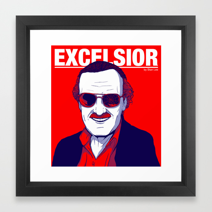 Stan Lee Excelsior Framed Art Print By Luispinto Society6