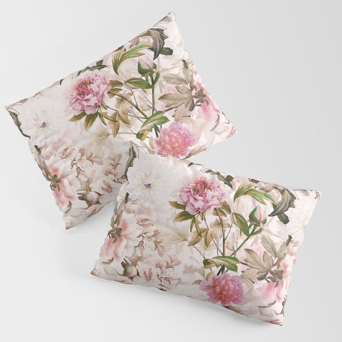 Vintage And Shabby Chic Pink Summer Peonies Antique Botanical
