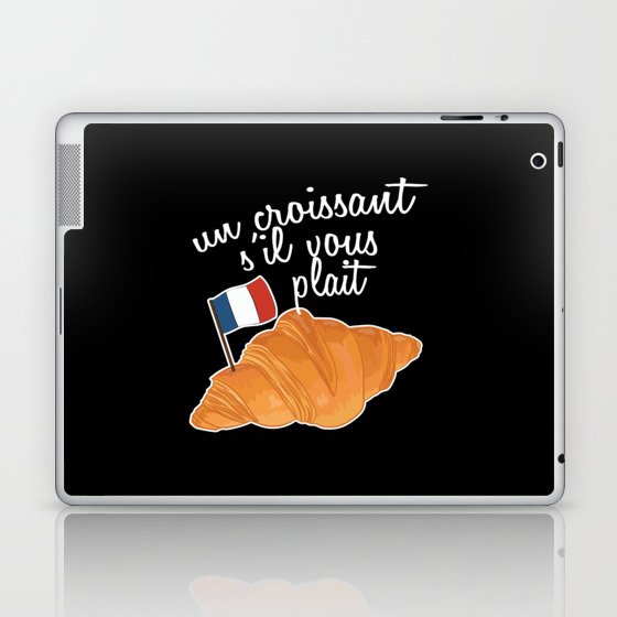 Un Croissant Sil Vous Plait -French Food Laptop & iPad Skin