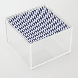 Blue retro shapes mid century modern Acrylic Box