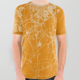 Cuba, Havana Map Design - Authentic City Map All Over Graphic Tee