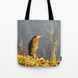 Green Heron Tote Bag