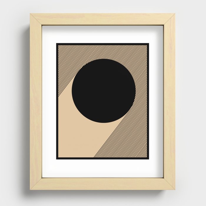 Black Circle Recessed Framed Print