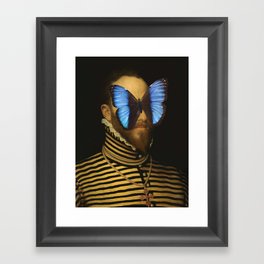 Knight with a butterfly Framed Art Print