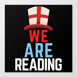 We Are Reading England Flag Sports Canvas Print