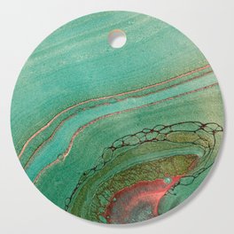 teal gold and pink acrylic agate Cutting Board