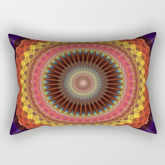 The mandala of Energy Rectangular Pillow