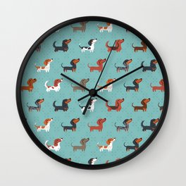 DACHSHUND Wall Clock | Dogs, Animal, Weenerdogs, Doxies, Sausagedogs, Drawing, Dachshunds 