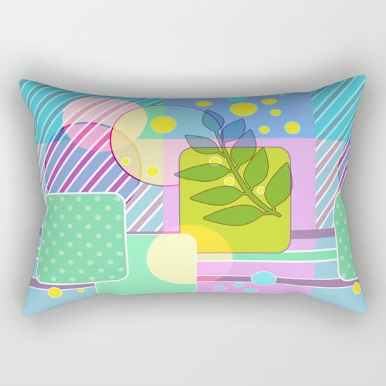 An abstract painting . Good morning! Rectangular Pillow