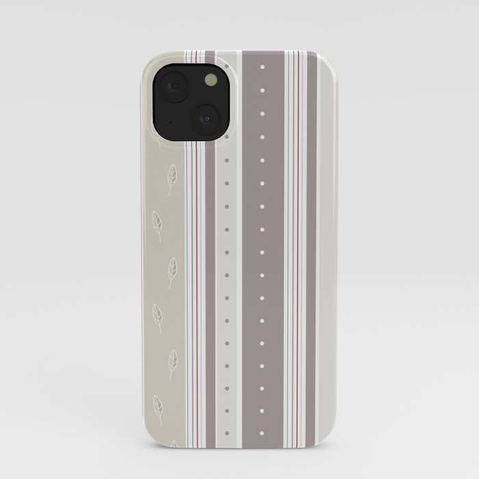 Simple and elegant lines - beige grey iPhone Case