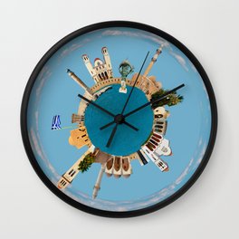 Rethymno little planet Wall Clock