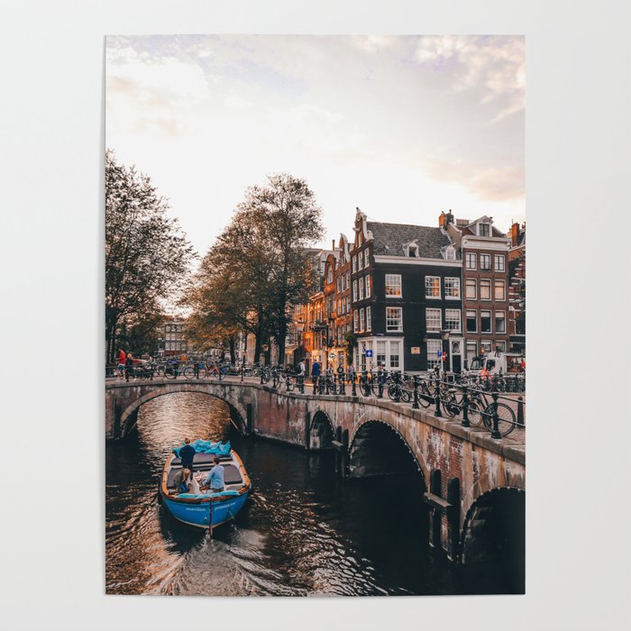 Sunset in Amsterdam Poster