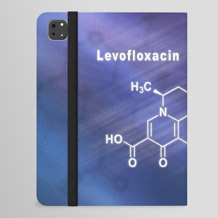 Levofloxacin antibiotic drug, Structural chemical formula iPad Folio Case