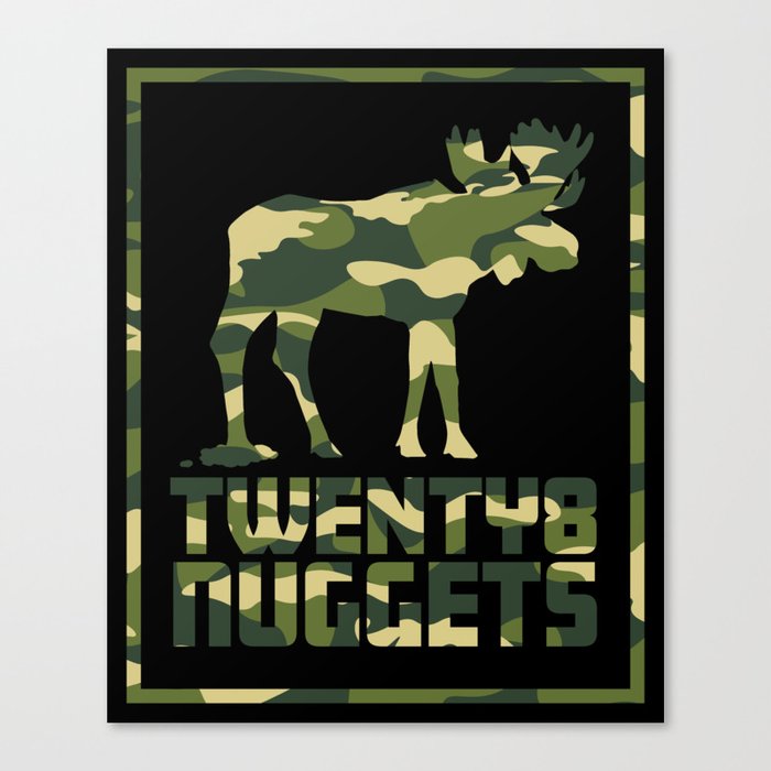 Camo Moose Canvas Print