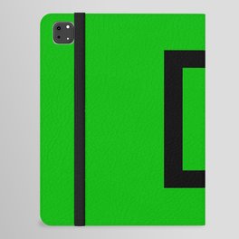 LETTER D (BLACK-GREEN) iPad Folio Case