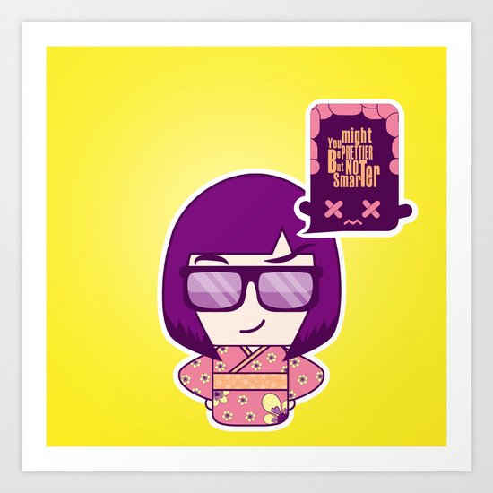 Smart Kokeshi Art Print