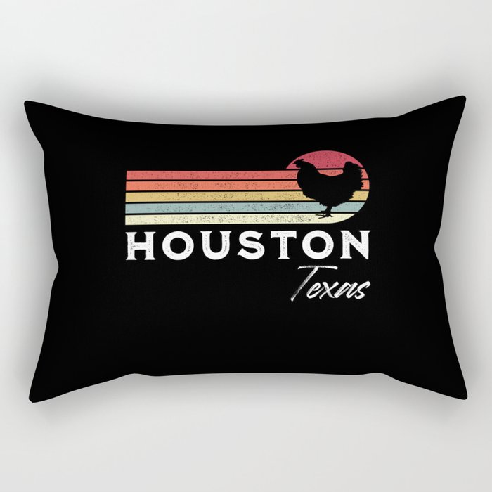 Houston Texas Retro Chicken Lover Souvenir Rectangular Pillow