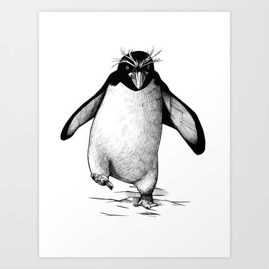 Macaroni Penguin Art Print