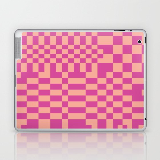 Checkerboard Pattern - Pink Laptop & iPad Skin