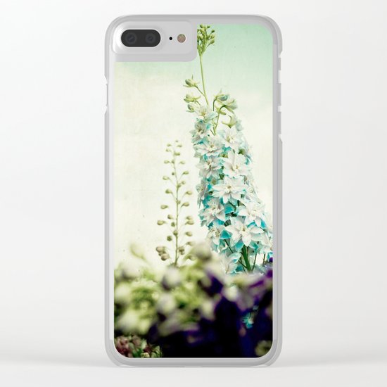 Vintage Blues Clear iPhone Case