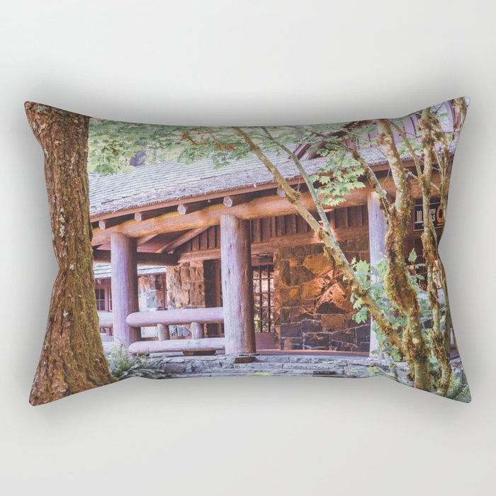 Rustic Forest | Oregon Nature | Travel Photography Rectangular Pillow