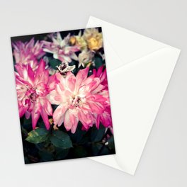 Pink Chrysanthemum garden Stationery Card