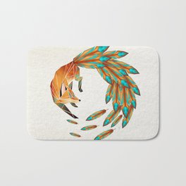 fox circle Bath Mat | Abstract, Illustration, Digital, Animal 