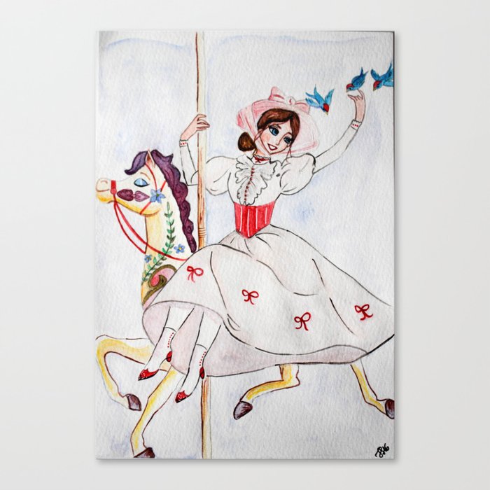 Mary Poppins Carousel Canvas Print