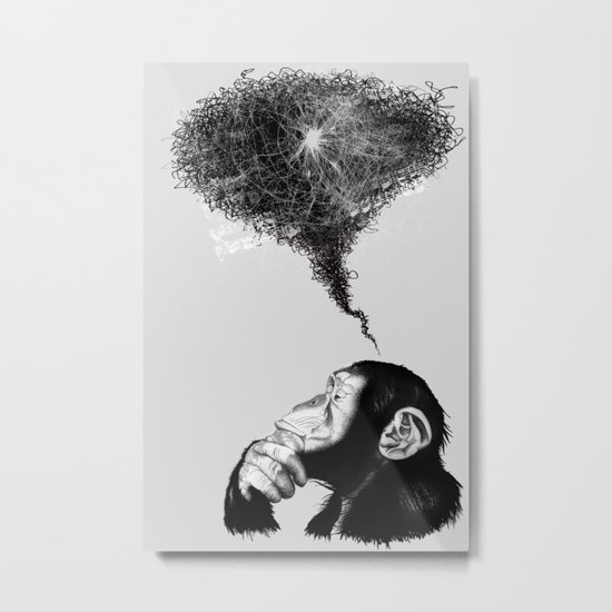 Chimpistotle Metal Print