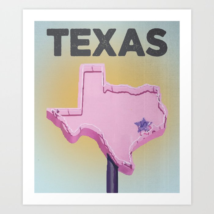 Texas Poster Art Print