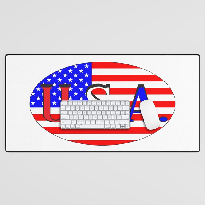 USA Isolated Rugby Ball Desk Mat