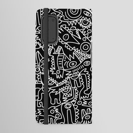 Black and White Street Art Tribal Graffiti Android Wallet Case