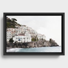 Amalfi Coast, Italy Travel Photography Framed Canvas