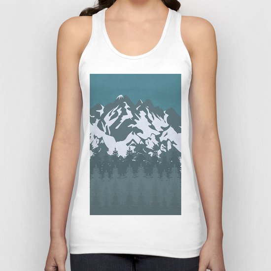 Trees and Mountains Unisex Tank Top