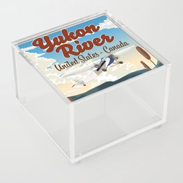 Yukon River United States Canada travel poster  Acrylic Box