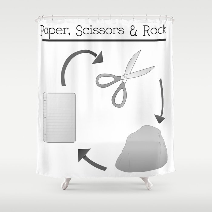 Paper, Scissors & Rock Shower Curtain