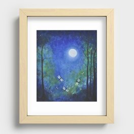 Dragonfly Moon Recessed Framed Print
