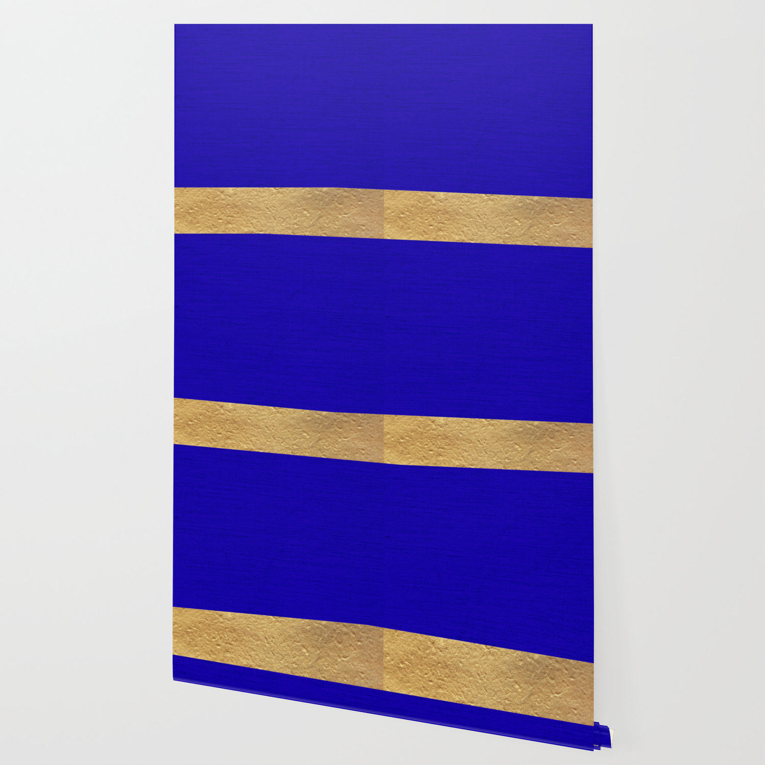 Color Blocked Gold Cerulean Wallpaper By Caitlinworkman Society6