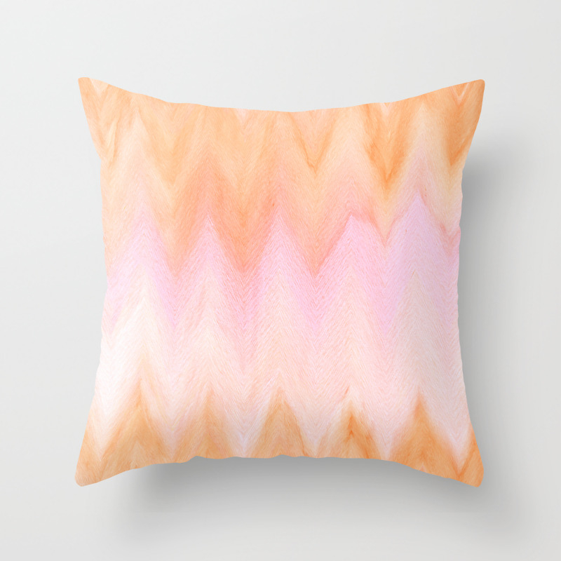 pink and orange throw pillows