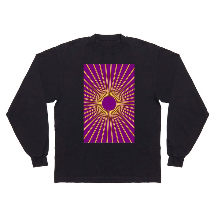 sun with purple background Long Sleeve T Shirt