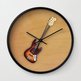 Jazz Bass guitar Wall Clock
