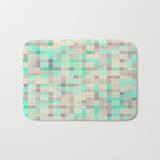 Pastel Pixels Aqua & Lavender Bath Mat
